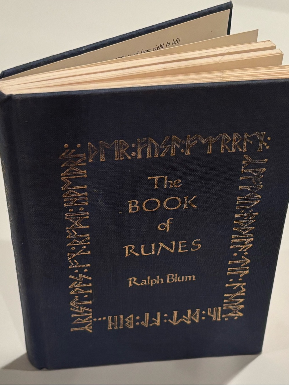 The Book of Runes by Ralph Blum - Navy Blue Hardcover